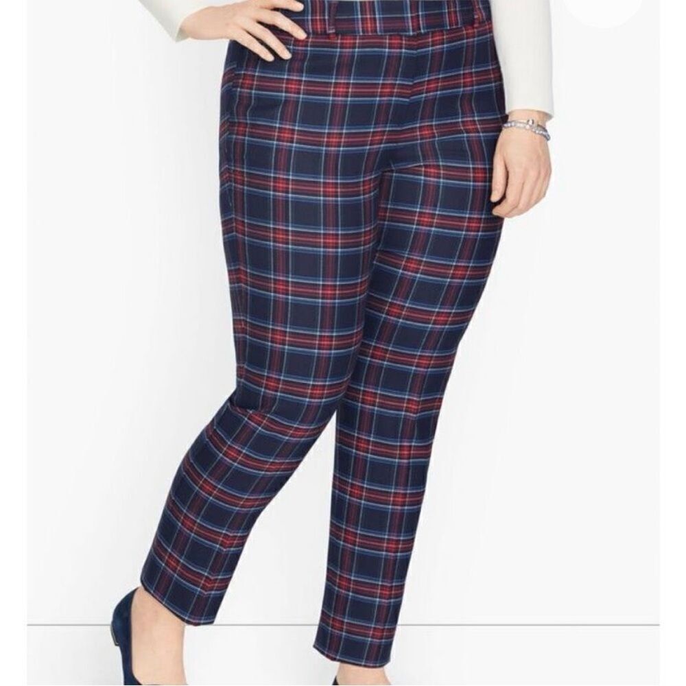 Talbots Tartan plaid pants size large petite